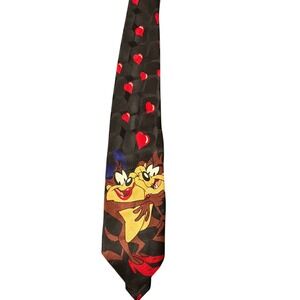 Looney Tunes Men's Taz Devil Hearts Tasmanian Necktie Tie Valentines